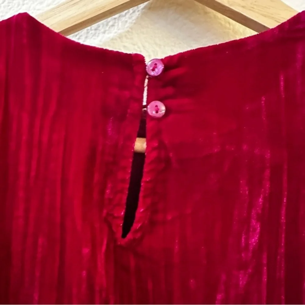 Gymboree Girls Velvet Magenta Flutter Sleeve Holiday Dress Size‎ 6Y